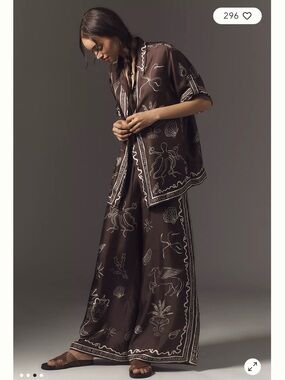 Alemais Brown Sammy Short-Sleeve Blouse